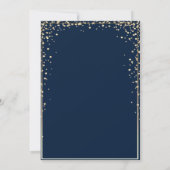 Chique afstudeerhoed diamanten marineblauw afstude kaart (Achterkant)