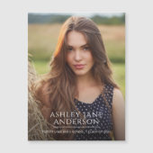 Chique Afstuderen foto bekendmaking (Voorkant)