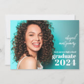 Chique Afstuderen foto bekendmaking Aankondiging (Voorkant)