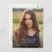 Chique Afstuderen foto bekendmaking Briefkaart (Voorkant / Achterkant)