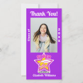 Chique Afstuderen Super Afstudeerder Roze Bewerkba Bedankkaart (Voorkant)