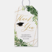 Chique Afstuderen Tropisch groen Geometrische guns Cadeaulabel (Voorkant)