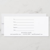 Chique agaten marmeren blauw gouden cadeaubon kaar (Achterkant)