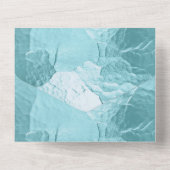 Chique Aqua Mint Blauw Glam All In One Uitnodiging (Achterkant)