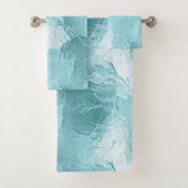 Chique Aqua Mint Blauw Glam Bad Handdoek (Insitu)
