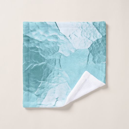 Chique Aqua Mint Blauw Glam Bad Handdoek (Wasdoekje)