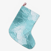 Chique Aqua Mint Blauw Glam Grote Kerstsok (Voorkant (Hangend))