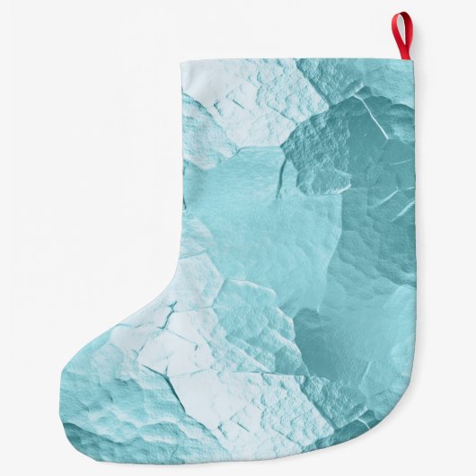 Chique Aqua Mint Blauw Glam Grote Kerstsok (Achterkant)