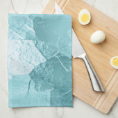 Chique Aqua Mint Blauw Glam Theedoek (Quarter Fold)