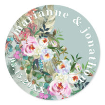 Chique Aquamarijn Weelderige Waterverf Bloemen