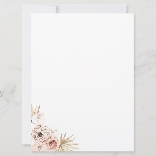 Chique Arabisch en Engels bruiloft Kaart uitnodigi (Achterkant)