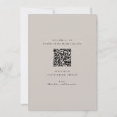 Chique Arch Lijst Modern Script Taupe Ecru Bruilof Save The Date (Achterkant)