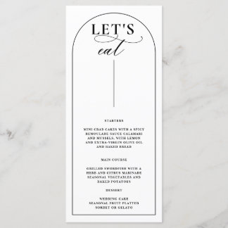 Chique Arch Modern Stijlvol Elegant Bruiloft Menu