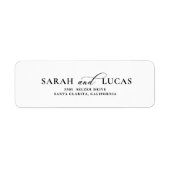 Chique Arch Modern Stijlvol Elegant Retouradres Etiket (Voorkant)