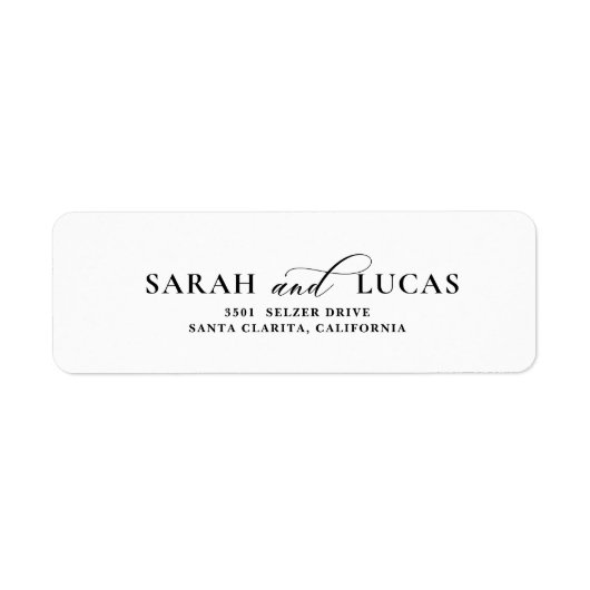 Chique Arch Modern Stijlvol Elegant Retouradres Etiket (Voorkant)