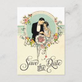 Chique Art Deco Bruid & Bruidegom 1920 Save The Da Date