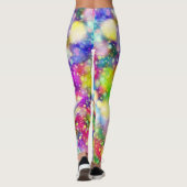Chique Artsy Rainbow Bokeh Workout Leggings (Achterkant)