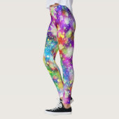 Chique Artsy Rainbow Bokeh Workout Leggings (Links)