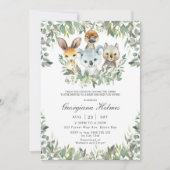 Chique Australische Dieren Groene Twins Baby showe Kaart (Voorkant)