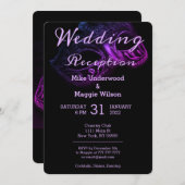 Chique avond bruiloft uitnodiging (Voorkant / Achterkant)