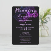 Chique avond huwelijksfeest uitnodiging (Staand voorkant)