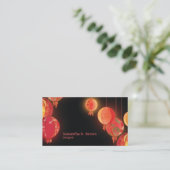 Chique Aziatische Lantaarns gepersonaliseerd Visitekaartje (Staand voorkant)