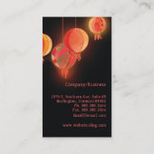 Chique Aziatische Lantaarns gepersonaliseerd Visitekaartje (Achterkant)