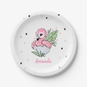 Chique Baby Flamingo, Sterren, Prinses Papieren Bordje