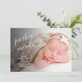 Chique Baby Fotocollage Geboorte Aankondiging (Staand voorkant)