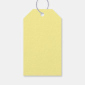 Chique baby shower geel en grijs cadeaulabel (Achterkant)