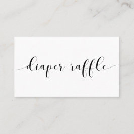 Chique baby shower luier loterij ticket