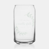 Chique Baby Shower met Groene Accenten Blikvorm Glas (Achterkant)