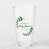 Chique Baby Shower met Groene Accenten Glas (Voorkant)