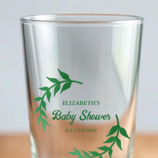 Chique Baby Shower met Groene Accenten Glas