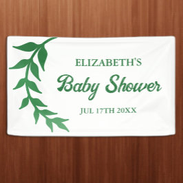 Chique Baby Shower met Groene Decoratie Spandoek