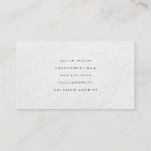 Chique babyblauw met witte strepen en namaak metaa visitekaartje (Achterkant)