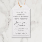 Chique Bagage Folie Gift Label Sjabloon Kleine Bed (Achterkant)