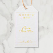 Chique Bagage Folie Gift Label Sjabloon Kleine Bed (Voorkant)