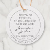 Chique Bagage Folie Gift Label Sjabloon Kleine Bed (Achterkant)