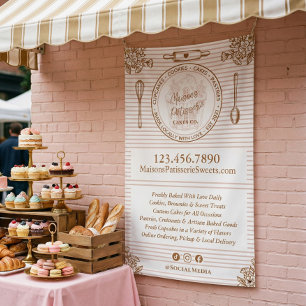 Chique Bakbenodigdheden Cupcake Bakkerij Boerenmar Spandoek