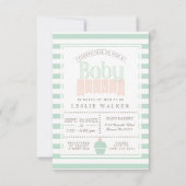 Chique Bakkerij Baby shower Uitnodiging (Voorkant)