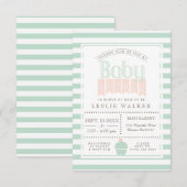 Chique Bakkerij Baby shower Uitnodiging (Voorkant / Achterkant)