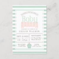 Chique Bakkerij Baby shower Uitnodiging