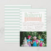 Chique bakkerij verjaardag | Foto uitnodiging (Voorkant / Achterkant)