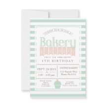 Chique Bakkerij Verjaardagsfeest Uitnodiging