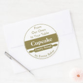 Chique bakkerij verse cupcake label sticker (Envelop)