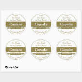 Chique bakkerij verse cupcake label sticker (Vel)