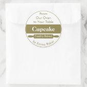 Chique bakkerij verse cupcake label sticker (Tas)