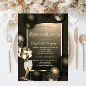 Chique ballonnen, glas, hoge hakken pensioen kaart