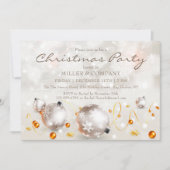 Chique Bauble Decorations Zakelijk Kerstfeest Kaart (Voorkant)